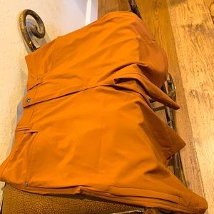 Brand New no tags luxurious active wear rust brick colored silky soft shorts!